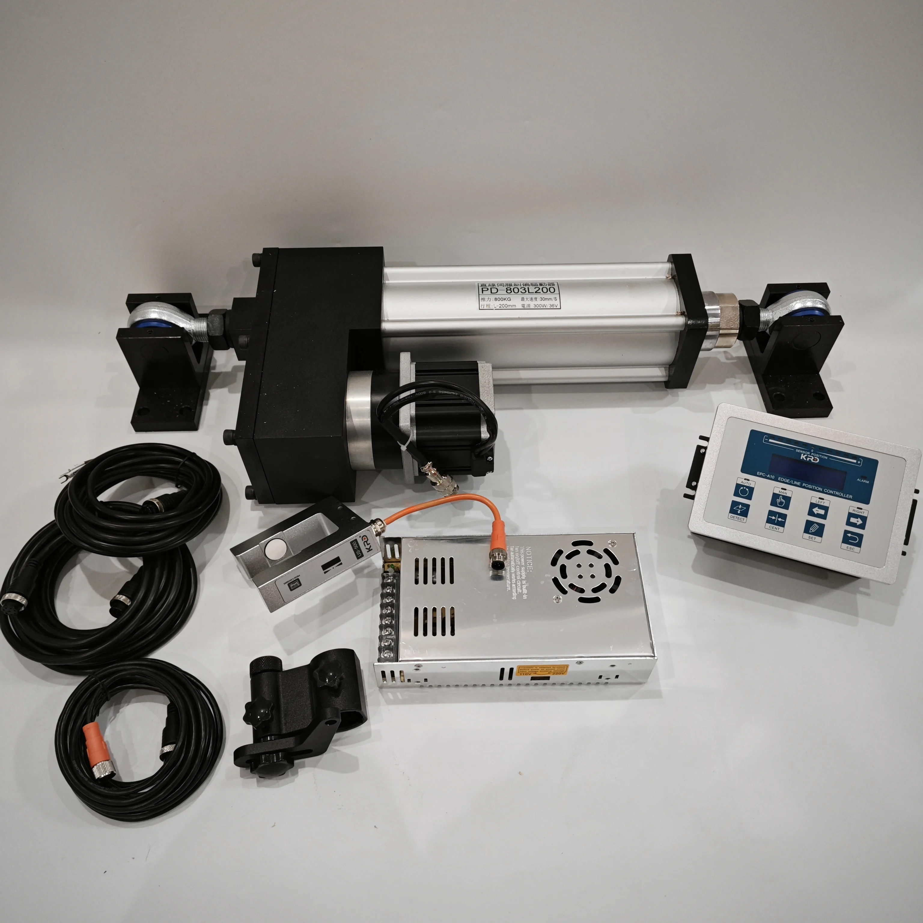 EPC-A10 Servo Web Guide System Line Edge Position Controller PD-803L200 Actuator 800kg 200mm US-500 Ultrasonic Sensor detail image 2