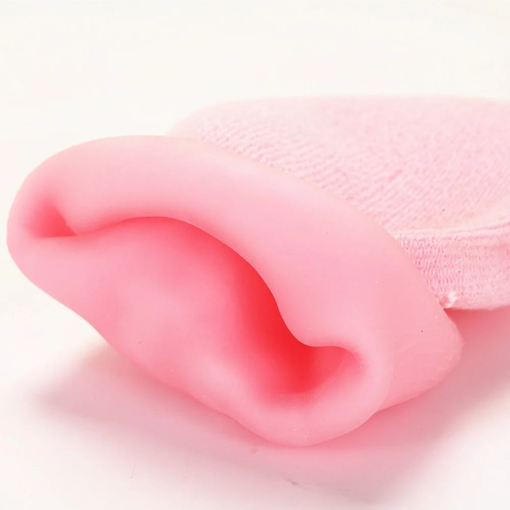 1Pair Reusable Spa Gel Socks & Gloves Moisturizing Whitening Exfoliating Velvet Smooth Beauty Hand Foot Care Silicone Socks beauty gel socks gloves