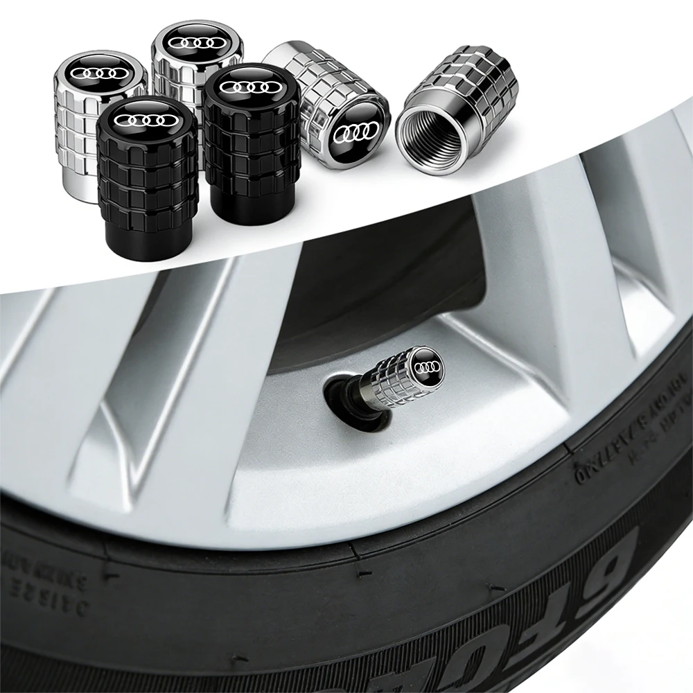 4pcs Premium Metal Wheel Tire Valve Air Stem Cap Covers