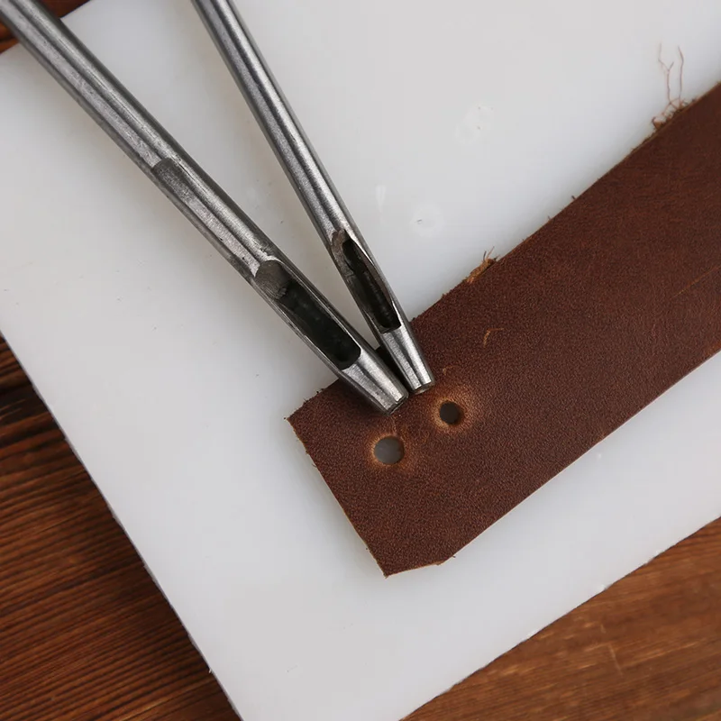 Leather Round Hollow Hole Punching Tool Belt Drilling Steel Leather Puncher Craft Working Accessories 11/13 Pcs leather letter punch leather craft stamps