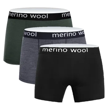 Boxer da uomo in lana merino, intimo da uomo, boxer in lana merino, morbido e traspirante, traspirante, traspirante, sportivo, fitness 1
