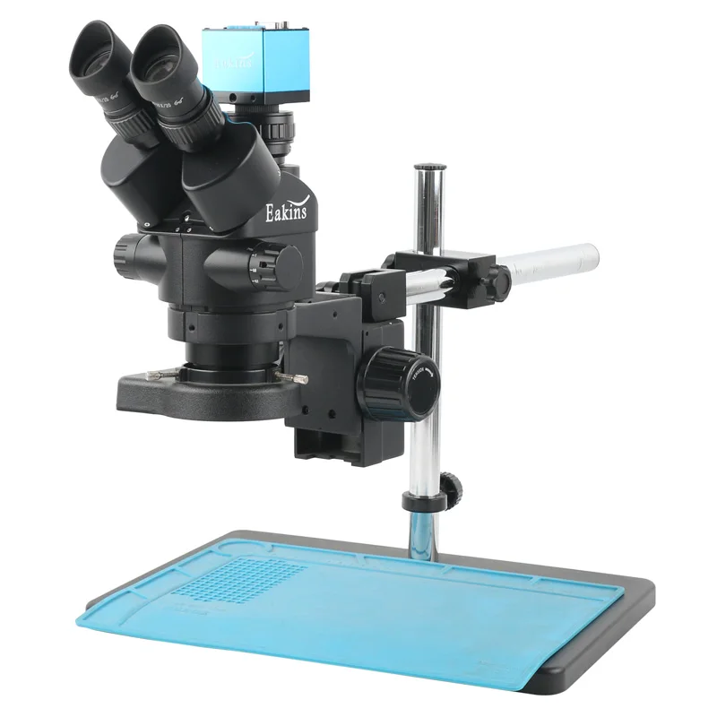 

Industrial 3.5X- 90X Simul-focal Trinocular Stereo Microscope+Stand +1080P HDMI VGA Type-c PC Video Camera For Lab PCB Soldering