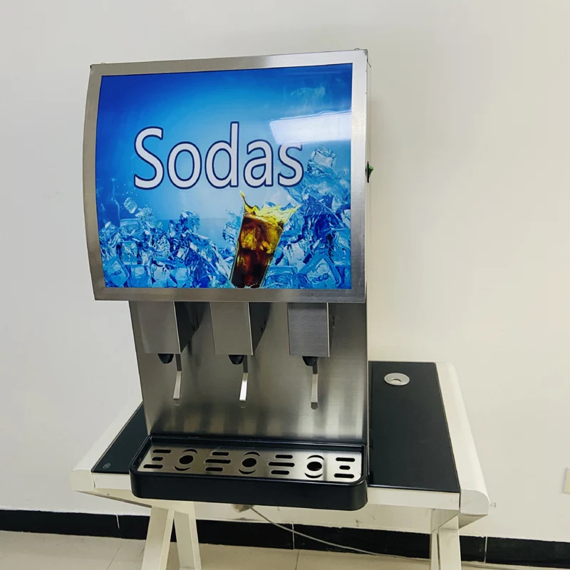 

Commercial 3-valve Coke Beverage Dispenser Three Flavors Cold Drink Juice Machine Frozen Coke Cola Machine