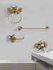 European Style Vintage Brass wall Hook Bird Towel Ring Bathroom Accessories Bath Towel Holder Paper Towel Organizer Wall hanging 2
