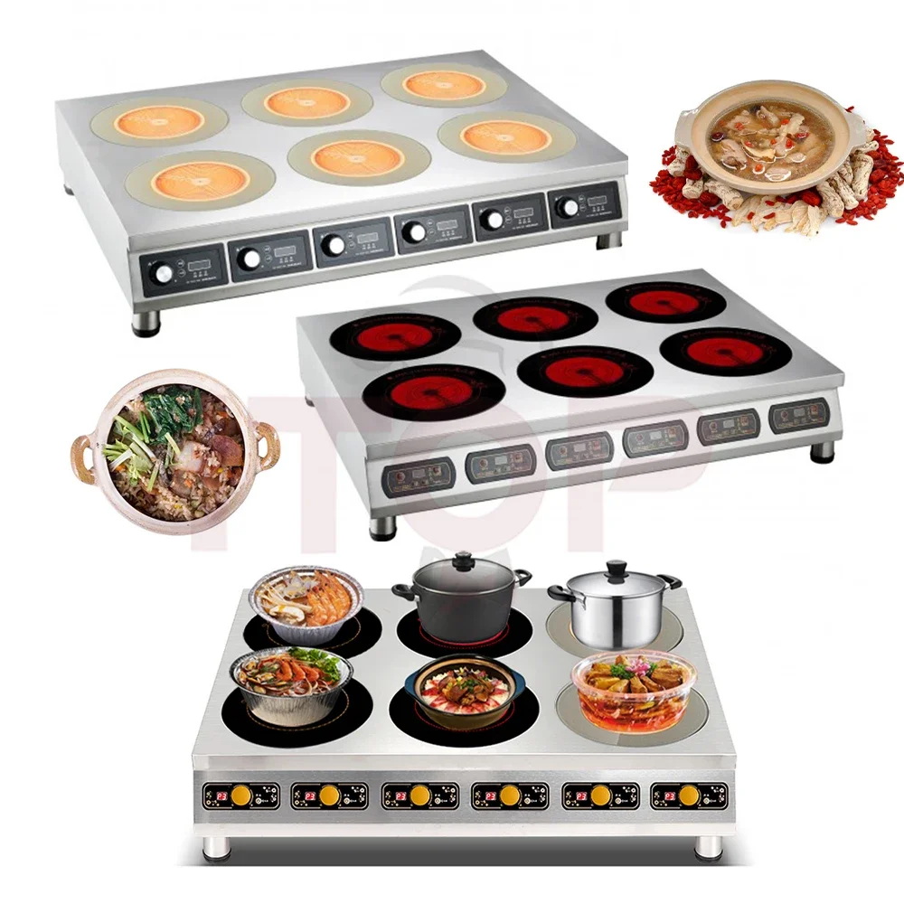 Table Top 2/4/6 Burner Electric Stove 210mm Low Price Durable Electric Cook Top Induction Heating Plate Induction Cooker 6