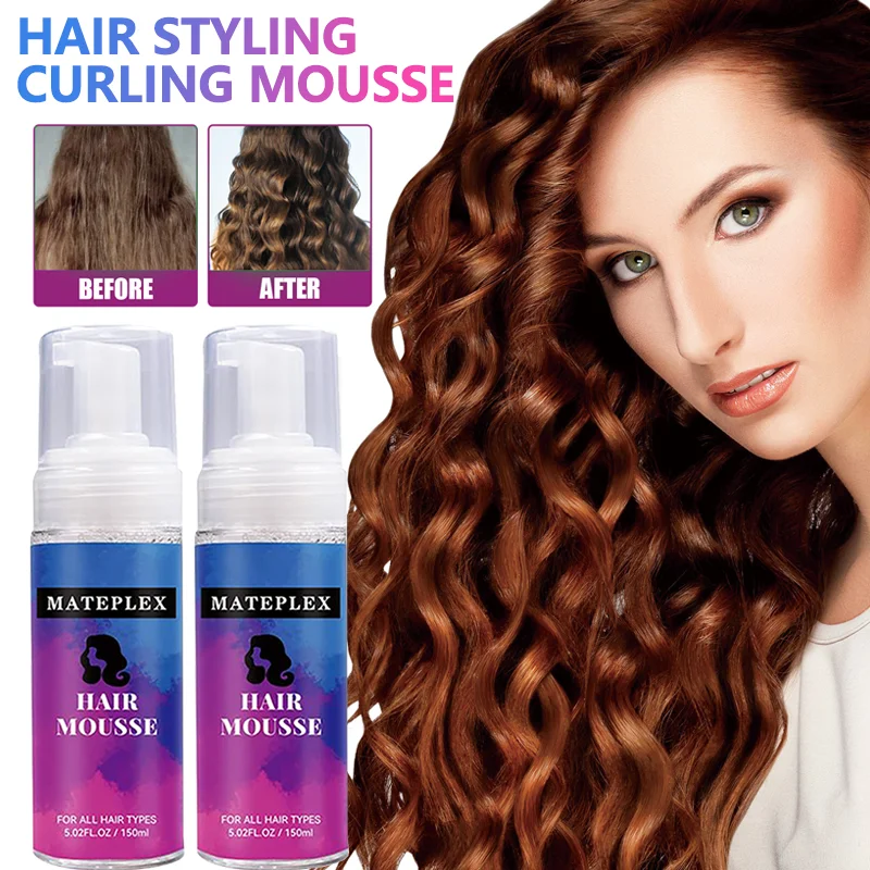 Curly Hair Mousse For Wigs Strong Hold Hair Styling Mousse No Residue
