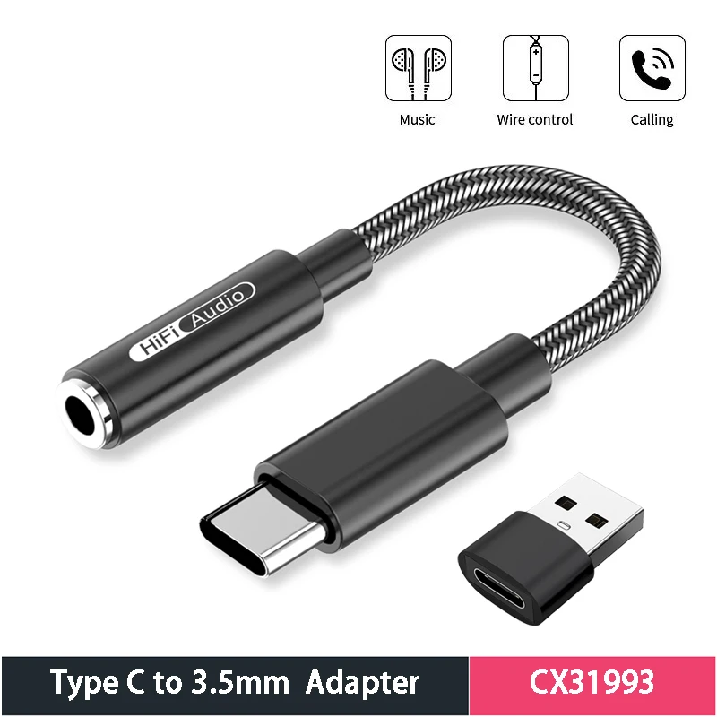USB Type C 3.5 Jack Earphone Adapter USB C to 3.5mm Headphones AUX Audio Adapter Cable For Huawei P20 P30 Pro Xiaomi Mi 10 9 audio converter adapter headphone adapter earphone headphone adapter