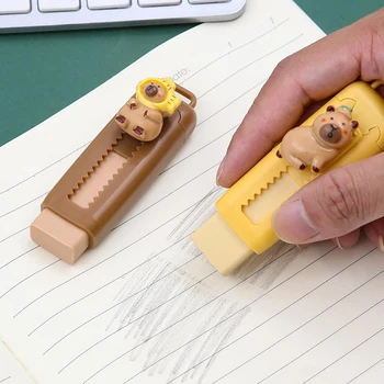 Simpatico cancelleria Kawaii Cancelleria estetica Forniture per ufficio Articoli scolastici Regalo per bambini Gomma Gomma capibara carina Gomma divertente
