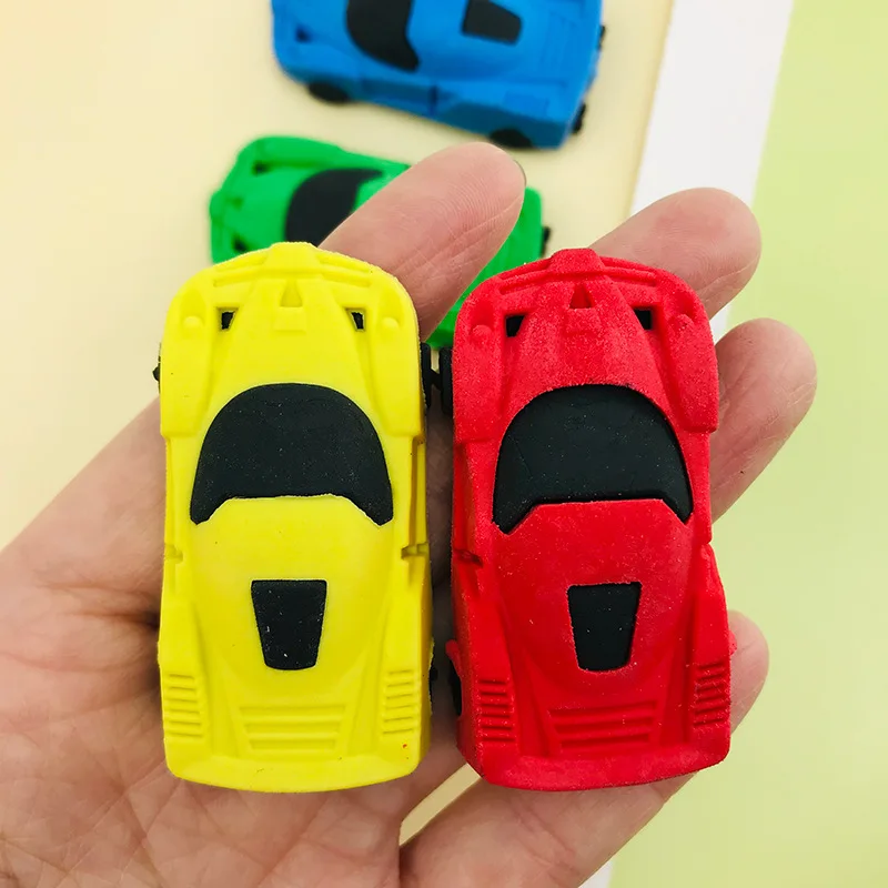 1/4/36 Pieces of Creative Cartoon Car-Shaped Erasers in Random Colors, Detachable and Reassemblable Soft Cleaning Erasers, Suitable for 2B Pencil Writing, a Must-Have for Back-To-School Season - 3