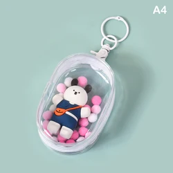 Enhanced Jewelry and Accessories Organizer - Transparent Storage Solution with Cute Doll Accent (A4)