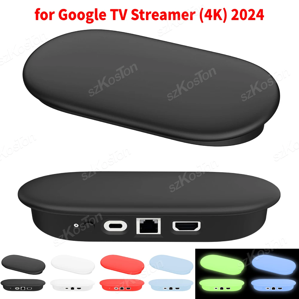 Silicone Protective Case For Google TV Streamer 4K Washable Dustproof Host Protection Cover Luminous Version silicone case protector