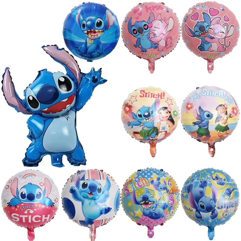 Cartoon Lilo & Stitch Aluminum Film Balloon Stitch 18 Inch Round Balloon  Children's Birthday Party Decoration Hydrogen Balloon - AliExpress