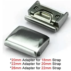 Quick Fit Metal Adapter with Easyfit Buckle Connector - 20mm - 18mm (Silver 2)