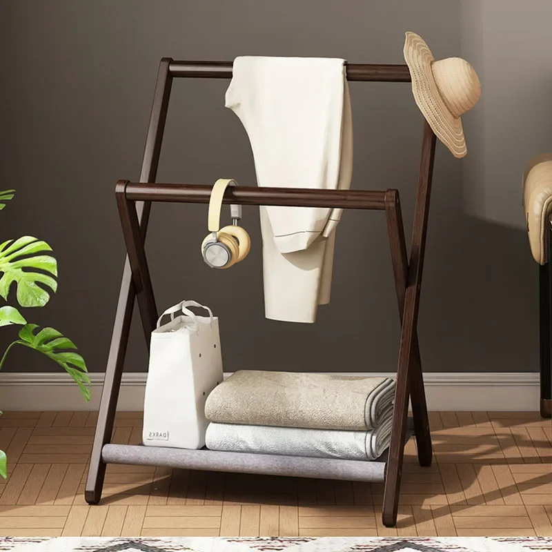 

Balcony Bedroom Clothes Rack Wood Minimalist Place Saving Clothes Rack Boutique Aesthetic Rack Para Ropa Hallway Furniture