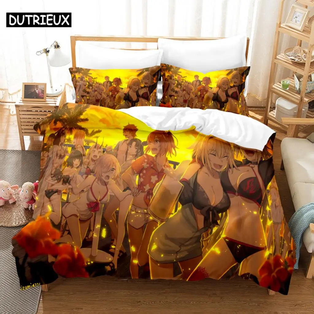 

Nekopara Bedding Set 3D Print Sexy Girl Duvet Cover Cartoon Anime Bed Cover Set Single Queen King Pillowcase Hot Selling Custom