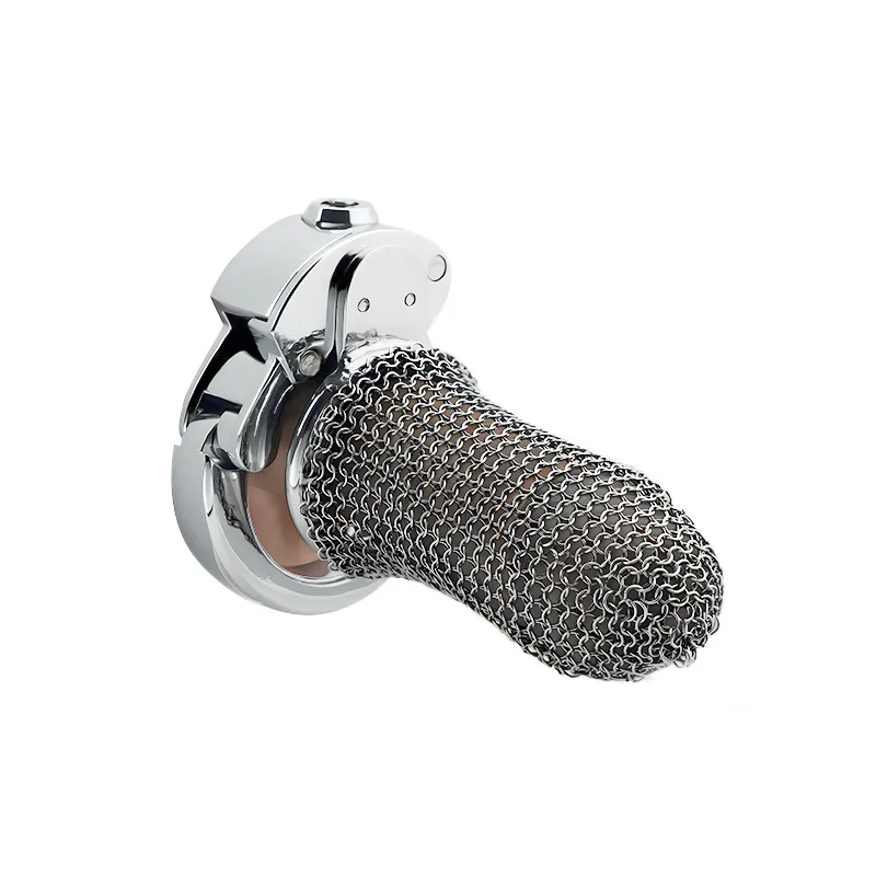 Adjustable Mesh Male Chastity Device Cock Cage Penis Lock Men Loyalty Control Stainless Steel Anti Masturbation BDSM Sex Toy