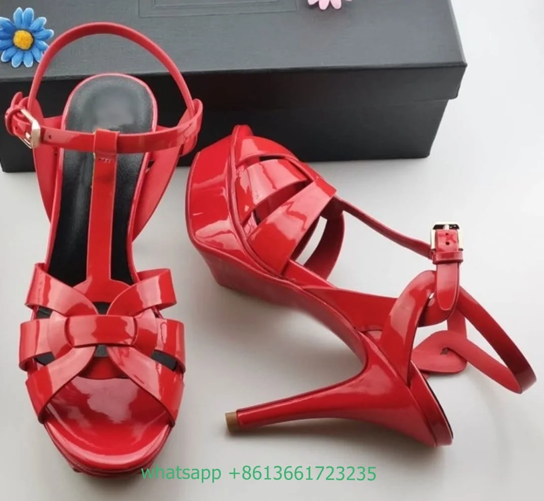 Women Sandals Women High Heels Platform Cross Strap Solid Peep Toe Thin Summer Sandals Slingback Ankle Strap Fashion Party Shoes