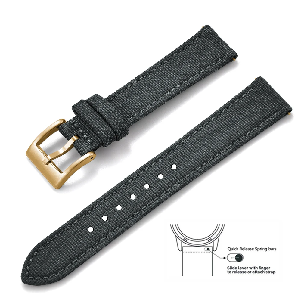 Cinturino Sport Loop In Nylon Per Orologi 18-22mm, Sgancio Rapido, Traspirante E Regolabile - 2