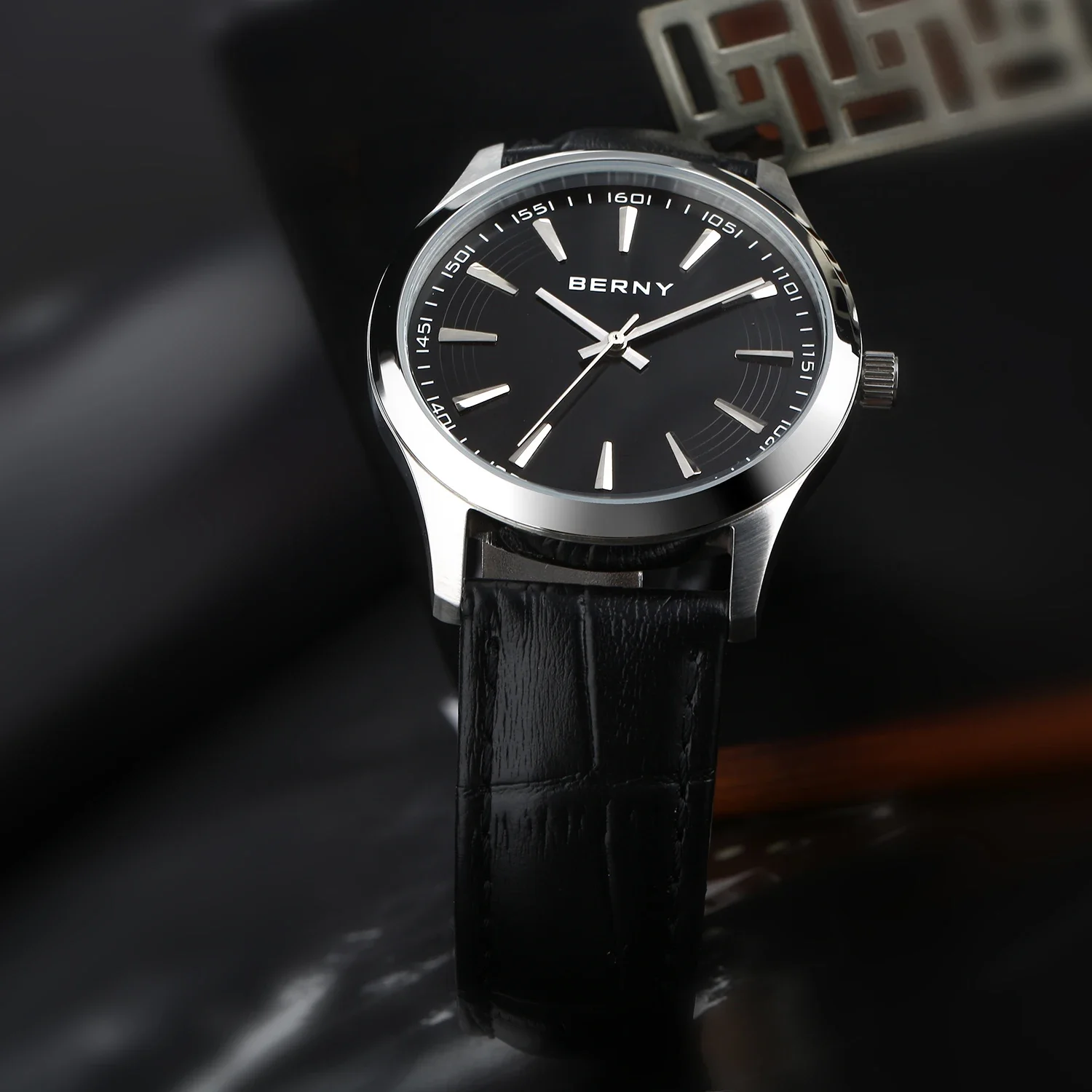 HANPOSH Orologio Uomo Orologio Militare Acciaio Cronografo Impermeabile Luminosi Design Orologi Quadrante Grande da Polso Elegante Sportivo Analogici Data