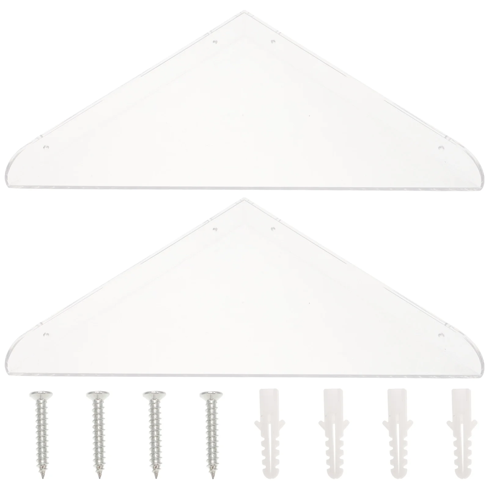 

Corner Shelf Wall Toilet Storage -mounted Acrylic Triangle Shelves Decorative Bathroom