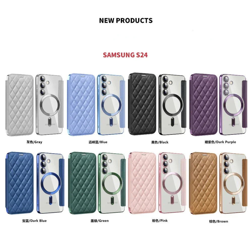 Leather Flip Case with Card Holder & Magnetic Closure - Enhanced Camera Protection Phone Cover