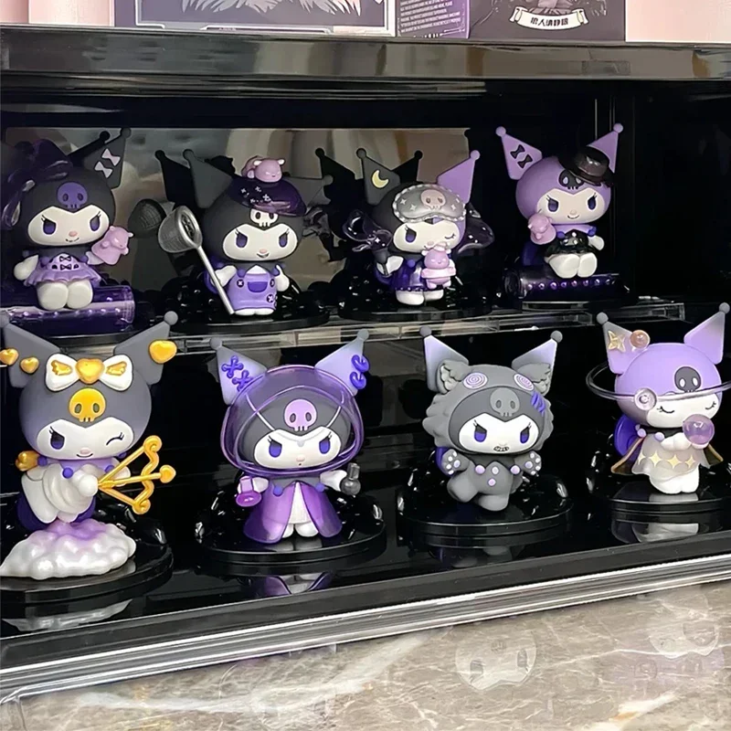 Genuine Sanrio Kuromi Wolf Kill Series Blind Box Kuromi Anime Figure Surprise Bag Bambole Carine Guess Box Cartoon Model Kid Toy