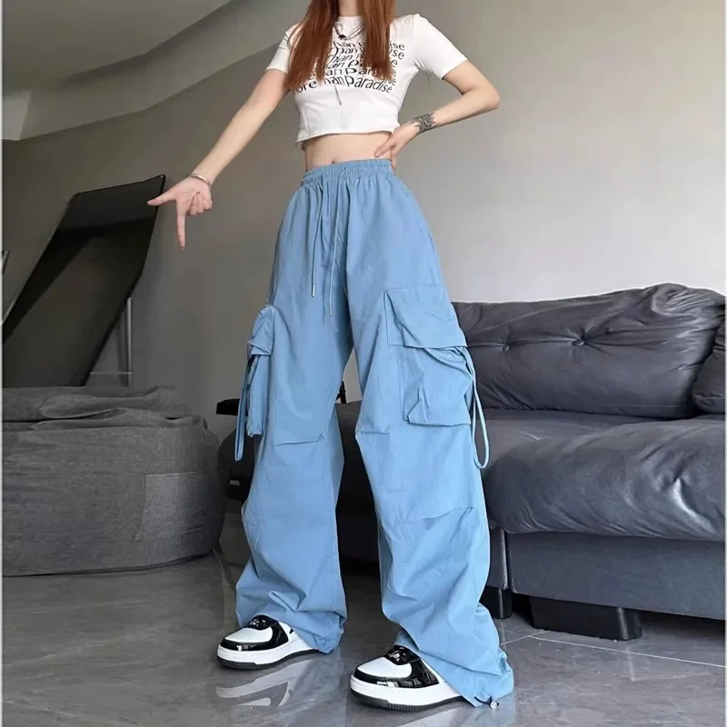 2023 New Workwear Pants Men's Women's Spring Autumn Loose and Slim Wide Leg Casual American Quick Dried Straight Leg Leggings