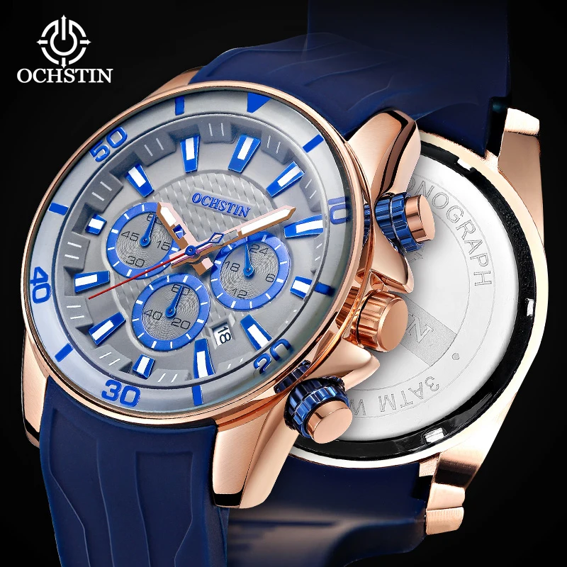 Hot OCHSTIN 2024 Creative Nylon Collection Personalized Fun Men's Quartz Watch Multifunction Quartz Movement Wristwatch