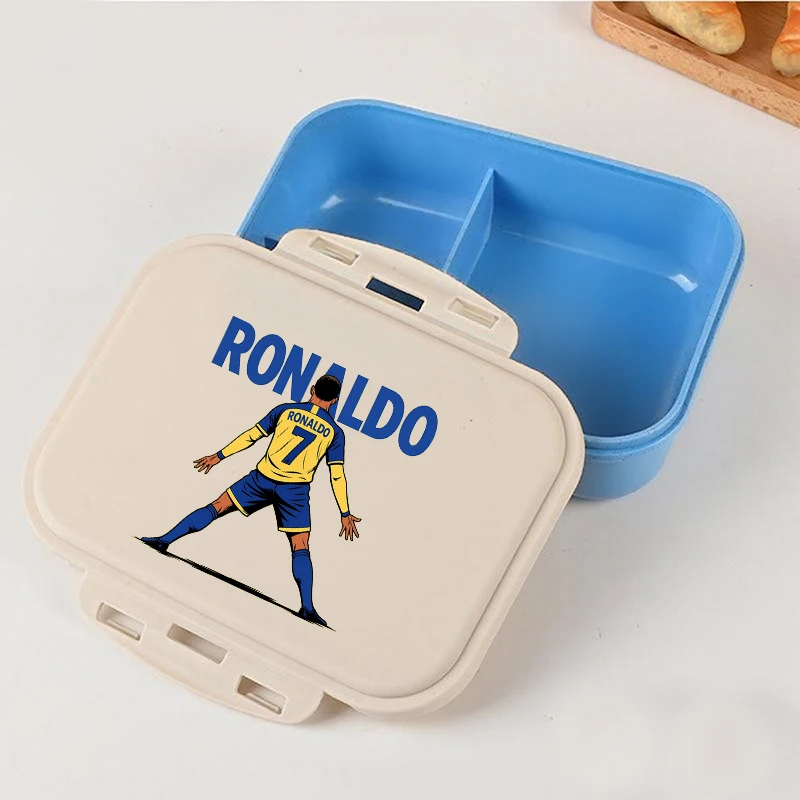 Football Star Ronaldos Bento Lunch Box Kawaii Portable Bento Boxs Student Hermetic Food Crisper Single Layer Capacity Kids Gift - 6