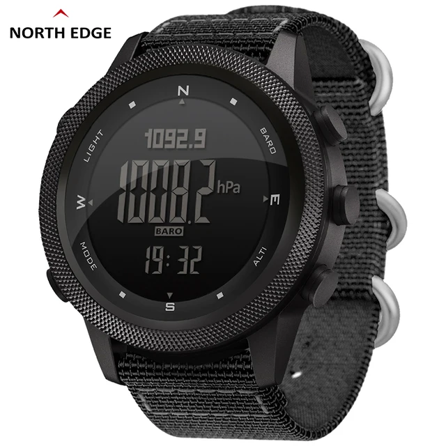 NORTH EDGE APACHE46 Men WR50M Stopwatch Digital Watch Swimming