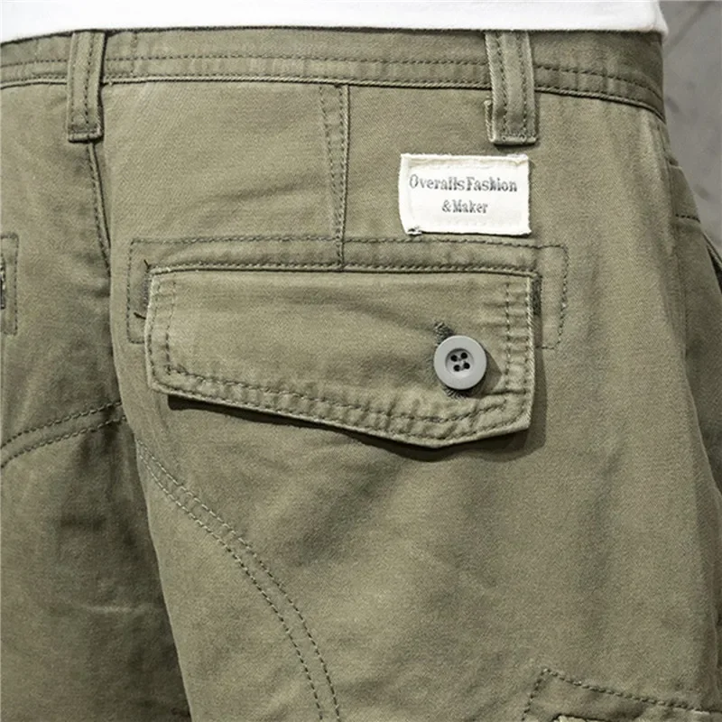 Summer all-cotton new shorts, men's camouflage camouflage casual multi pocket shorts, street hip-hop tactical shorts men shorts