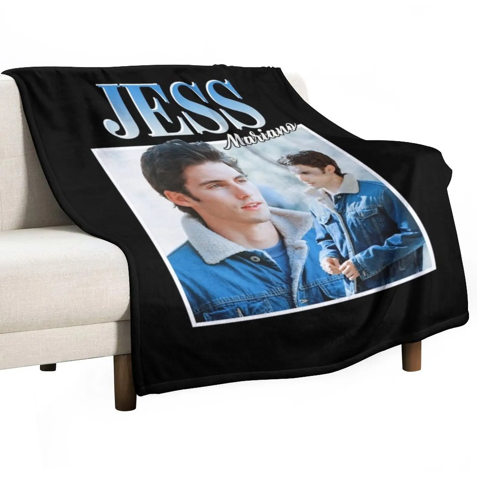 

Jess Mariano 90's Vintage Throw Blanket Bed Warm Blankets