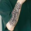 1Pc Handwritten Font Arm Waterproof Temporary Tattoo, Long-Lasting 1-2 Weeks, Realistic Semi-Permanent Fake Tattoo 3