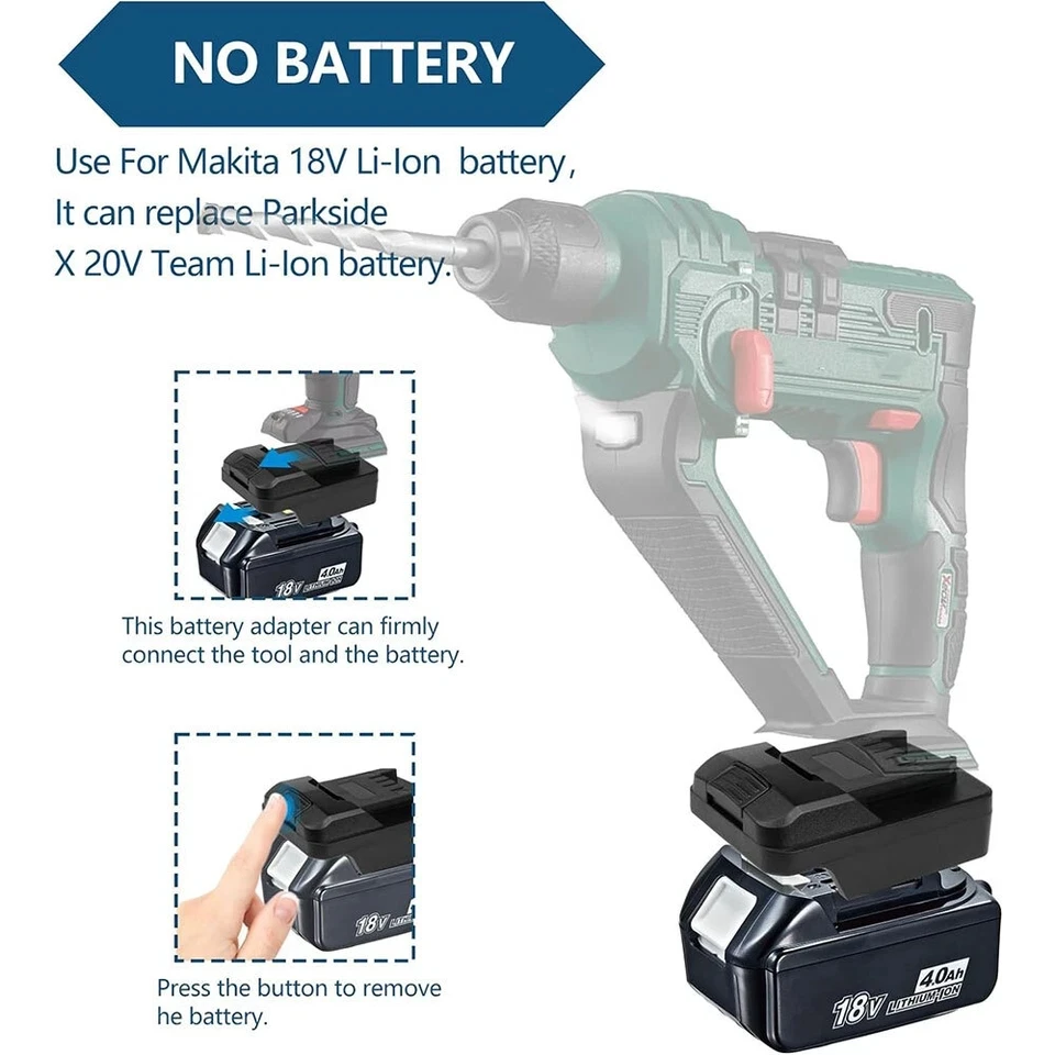MT20PAR Battery Adapter for Makita 18V Li-ion Battery Converter To for Parkside