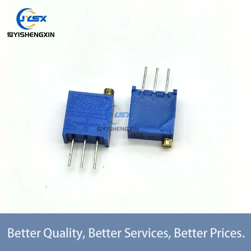 3296 potentiometer Kit High Precision 3296W Variable Resistor 100R-1M 200R 500R 1k 2k 5K 10K 20K 50K 100K 200k 500k 5PCS multiturn potentiometer linear potentiometer rotary potentiometer potentiometer kit trimmer potentiometer adjustable resistor electronic components