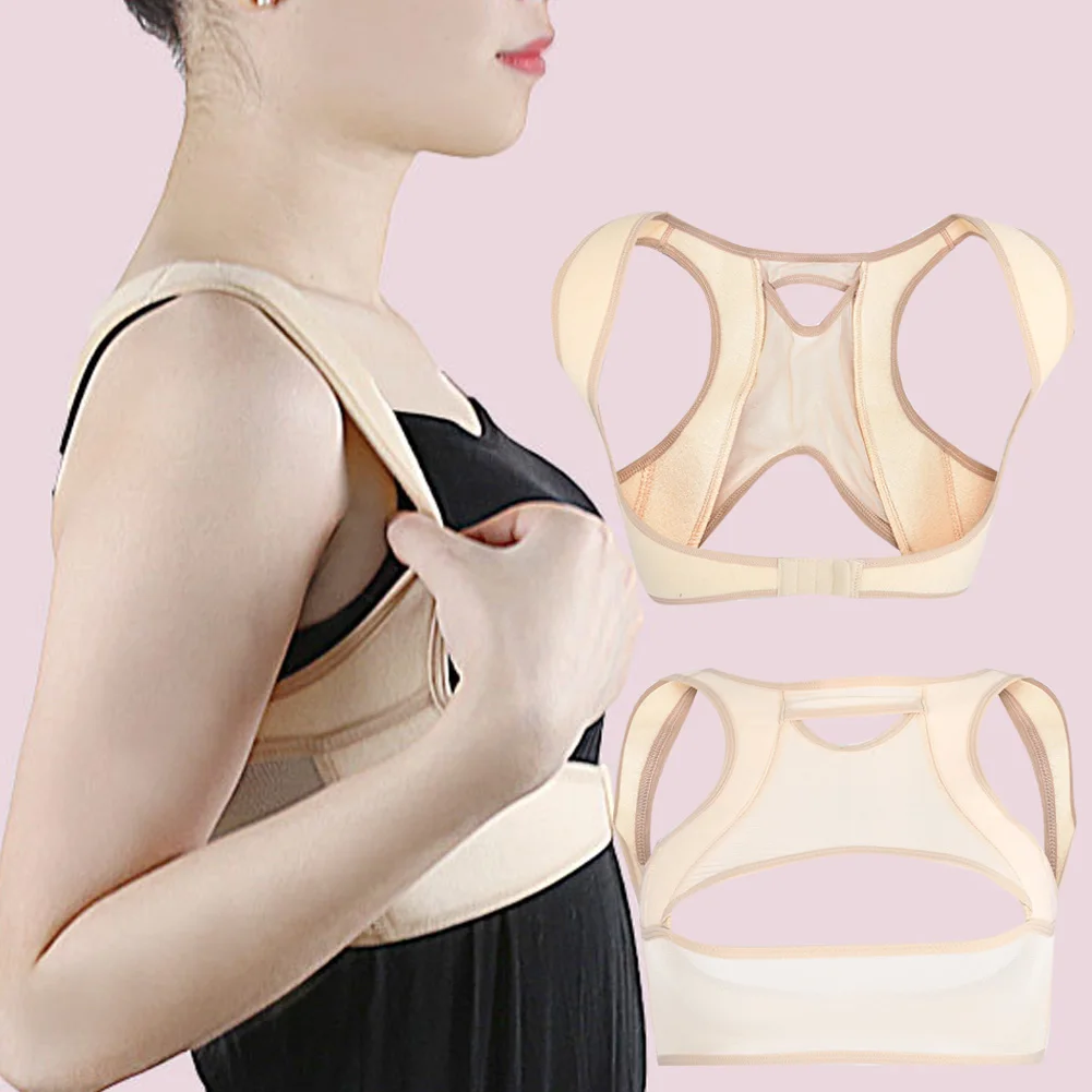 

Back Brace Support Posture Corrector Corset Spine Lumbar Shoulder Brace Posture Correction Belt Back Corrector for Women Beige L