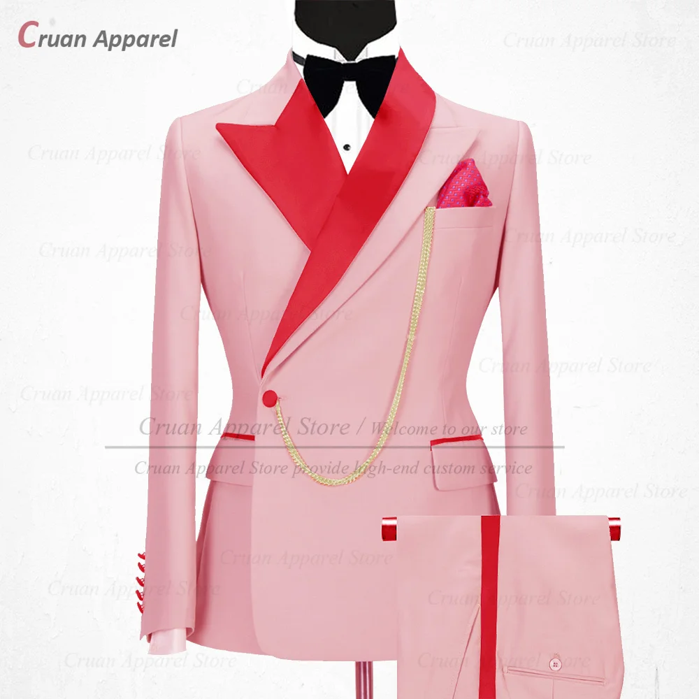 Men Formal Suit Slim Fit 2 Pieces Set
