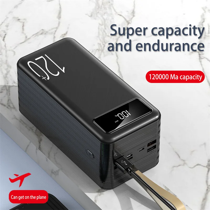 

Latest Fast Charging 120000mAh Power Pack Large Capacity Mobile Power Universal 5v3a Fast Charging