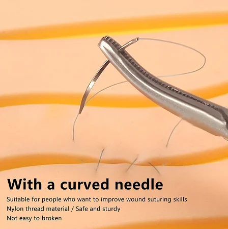 Suture Practice Kit 1-100pcs 4/0 Medical Monofilament Nylon Individually Wrapped For Suture Teaching Exercises