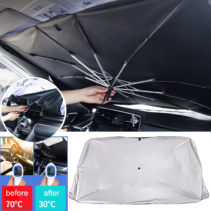 

Car Front Sunshade Window Heat Shield Umbrella Car Interior Windshield Car Sunshade Cover Auto Accessories