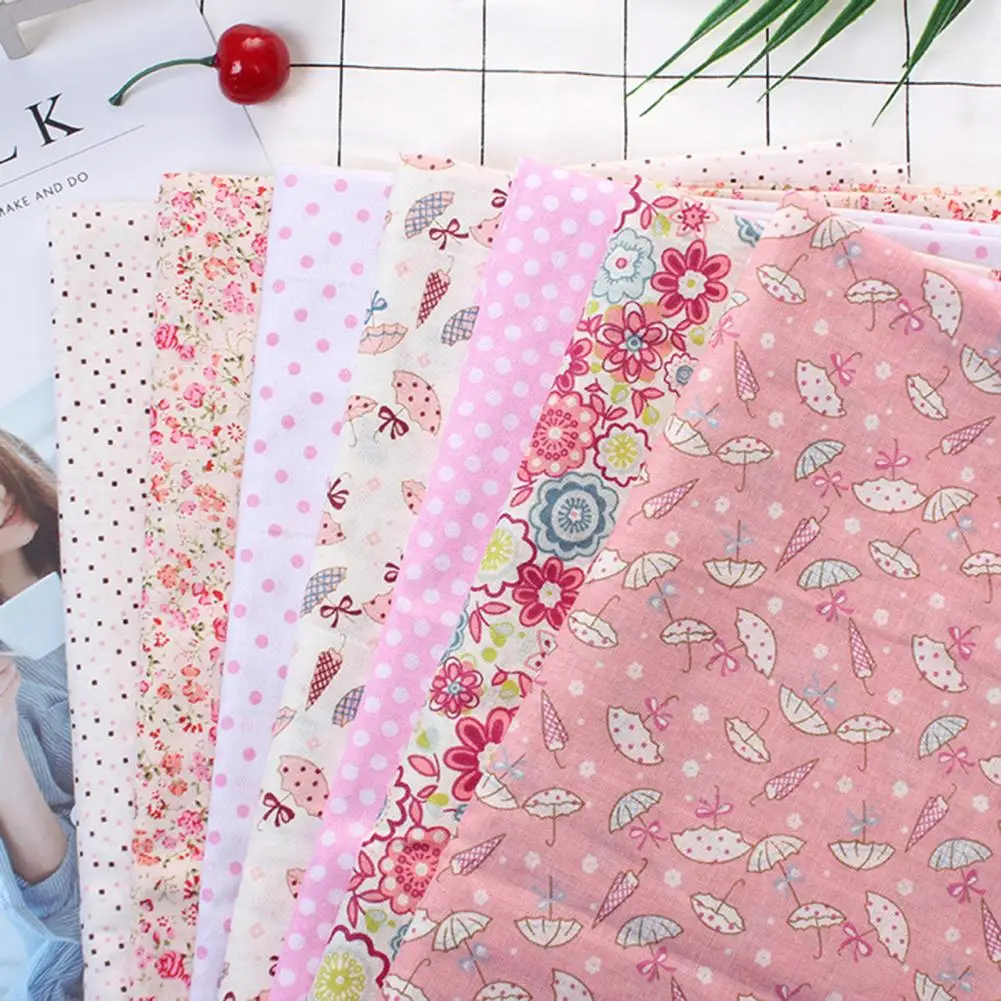 Cotton Fabric 1 Set Craft Fabric Tear Resistant Patchwork