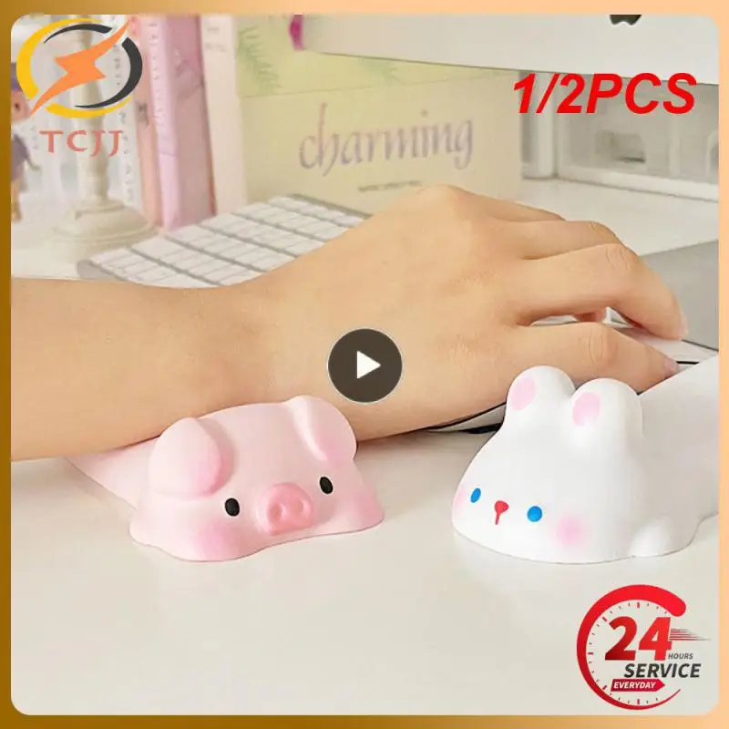

1/2PCS Cute Wrist Rest Support for Mouse Computer Laptop Arm Rest for Desk Ergonomic Kawaii Office Supplies Slow Rising Squishy