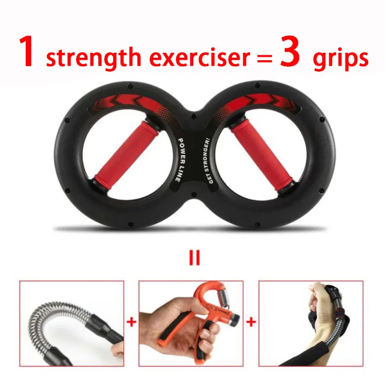 Fitness Hand Gripper 10-30KG Hand Strength Grip Trainer Multifunction Forearm Strength Force Fitness Springs Power Wrist Arm Exerciser Chest Expander