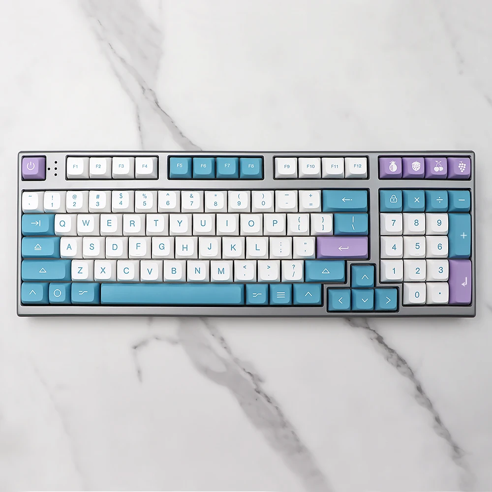 Keycap Chave Pbt Xda do Iogurte do Fruto para Rk61 64 Gk61 68 75 84 980 104 Gmmk Pro Tampa de Teclado Mecânico 7u Divisão Barra de Espaço 138 - Imagem 3