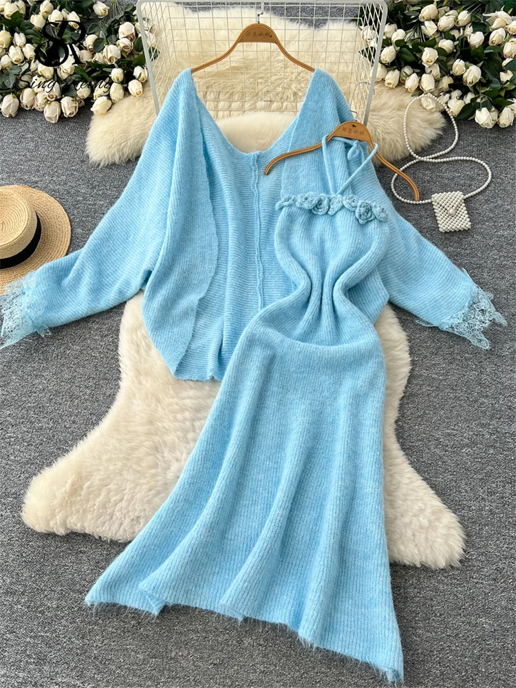 brandy melville halter dress Pastel Green Sheer Cardigan & Tiered Dress main image 1