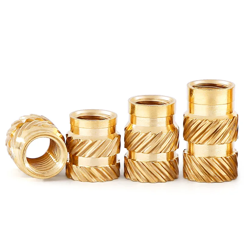100PCS Double Twill Hot-Melt Copper Flower Mother Copper Insert Injection-Molded Copper Knurled Copper Nut M2 M2.5
