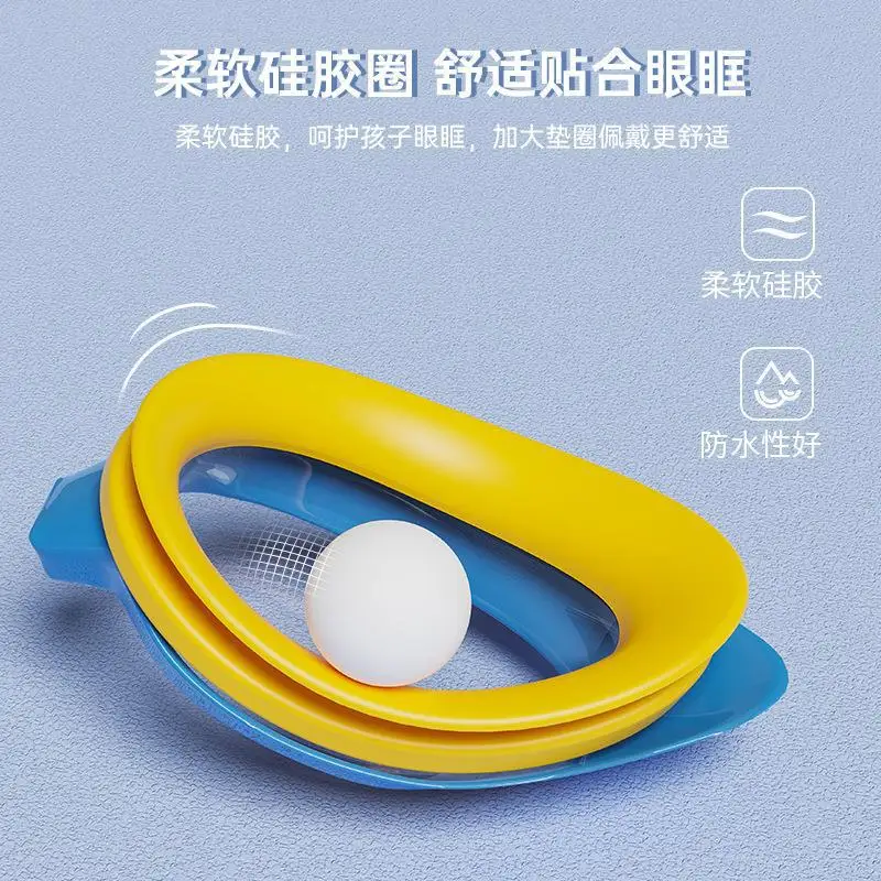 Children's Swimming Goggles Waterproof and Anti-fog HD Professional Swimming Glasses Swimming Cap Anti-glare Comfortable 3