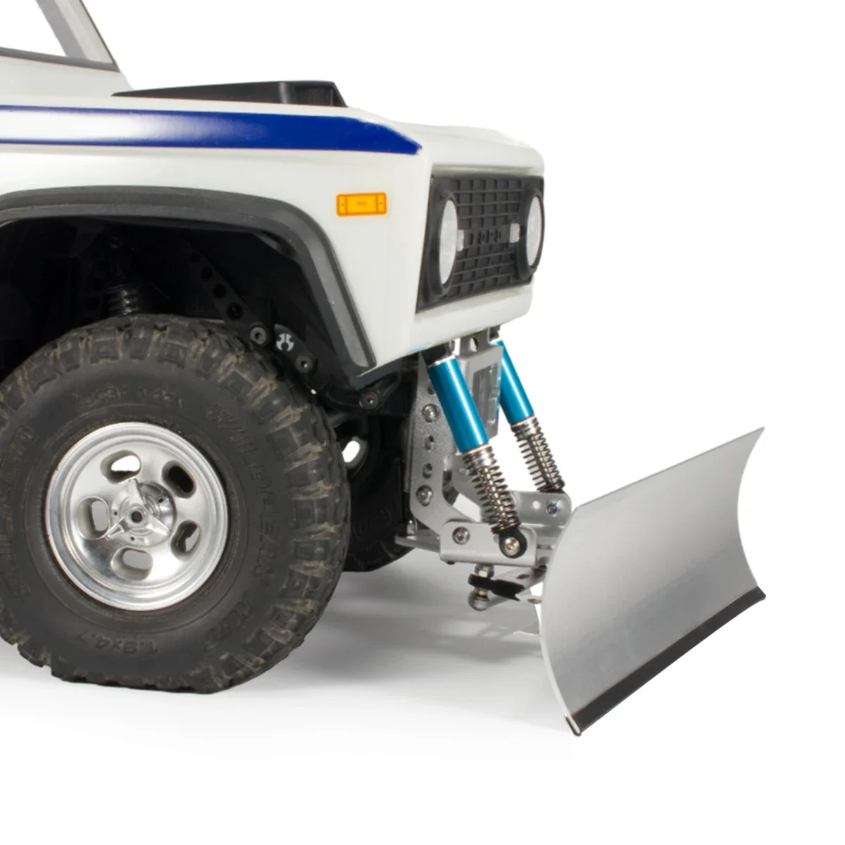 1/10 RCクローラー除雪機、調整可能なアルミ製プラウブレード、Axial