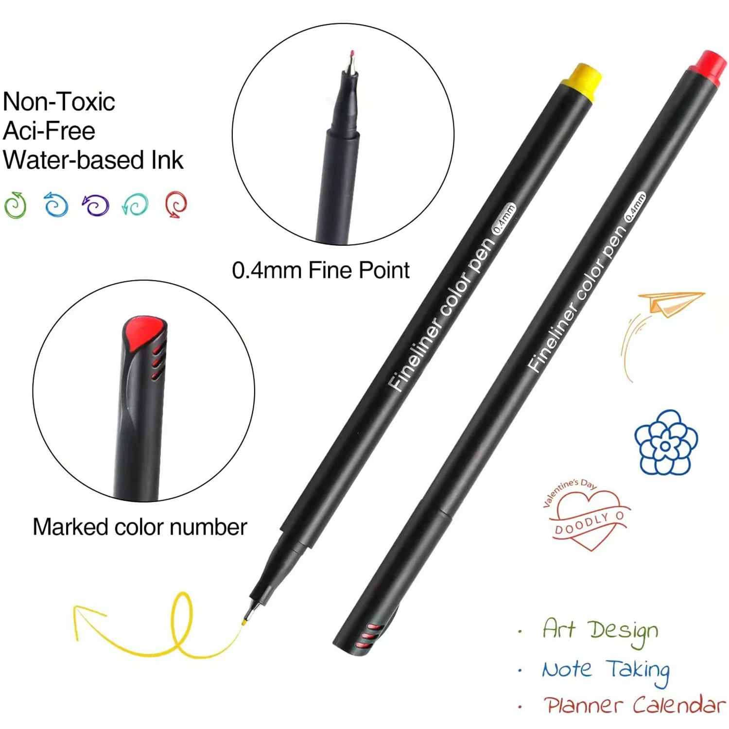 Uni PIN 04 Fine Liner Drawing Pen 0.4mm - Sharpies, Liners - Coloring  Supplies - Live in Colors