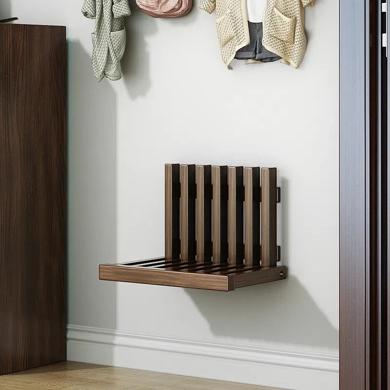

Ultra Thin Hidden Wall Hanging Folding Stool Porch Chair Shoe Changing Wall-Mounted Folding Bathroom Stool Bathroom Furniture